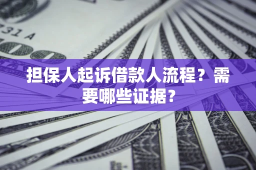 北京担保人起诉借款人流程?需要哪些证据? 北京担保人起诉借款人流程?需要哪些证据?
