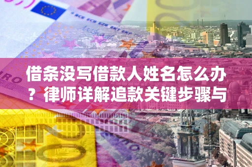 北京借条没写借款人姓名怎么办？律师详解追款关键步骤与证据链构建
