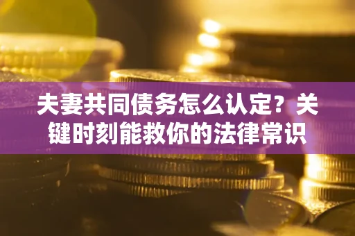 北京夫妻共同债务怎么认定？关键时刻能救你的法律常识